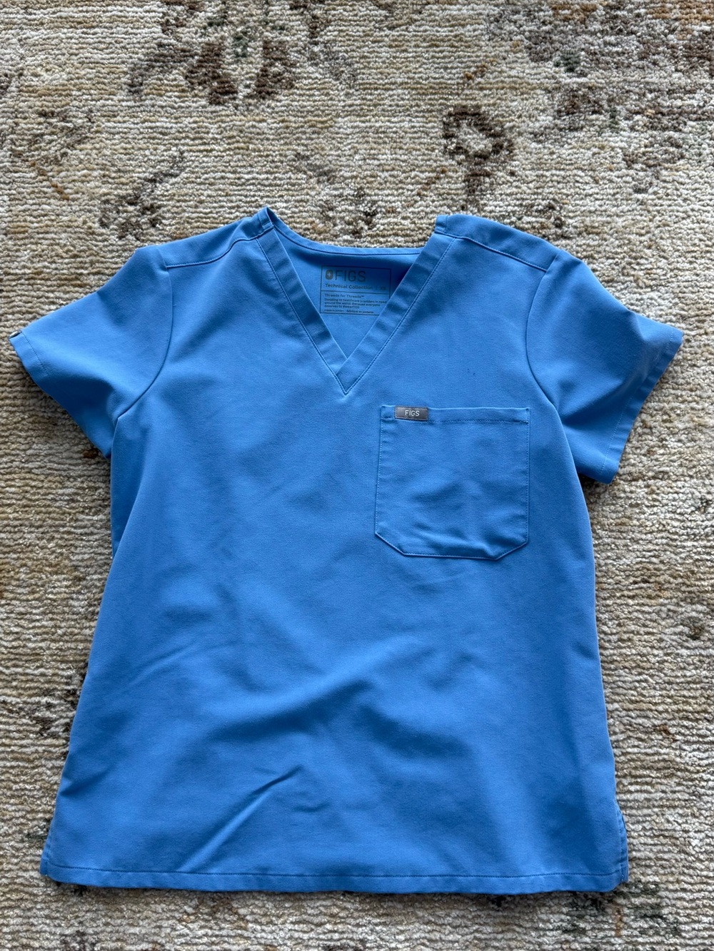 FIGS Ceil Blue Scrub Top XS